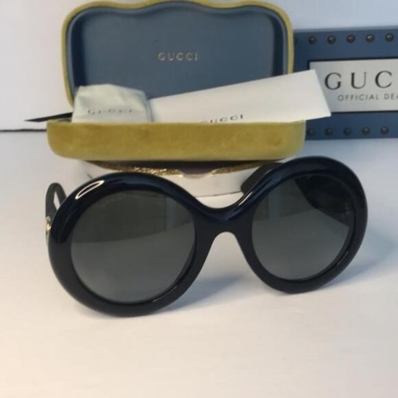 Authentic New Gucci Black GG0101S Round Gradient Sunglasses main image 12